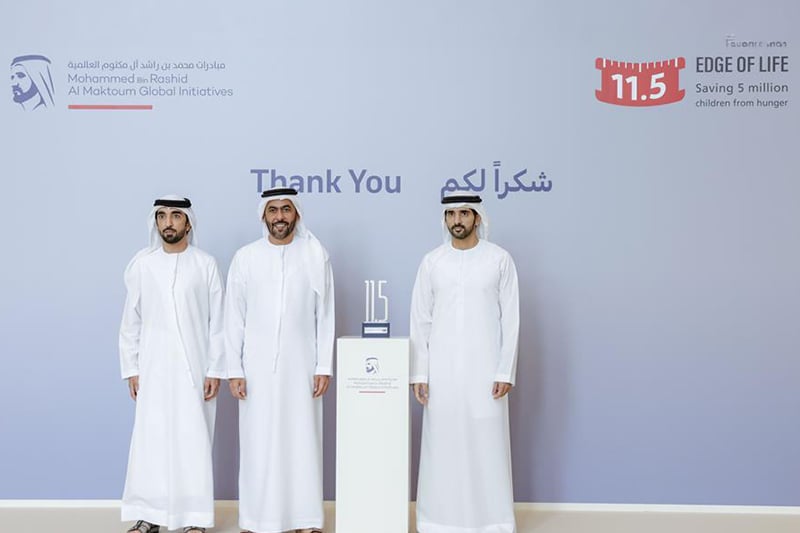 Hamdan bin Mohammed meets with donors and contributors of Edge of Life campaign